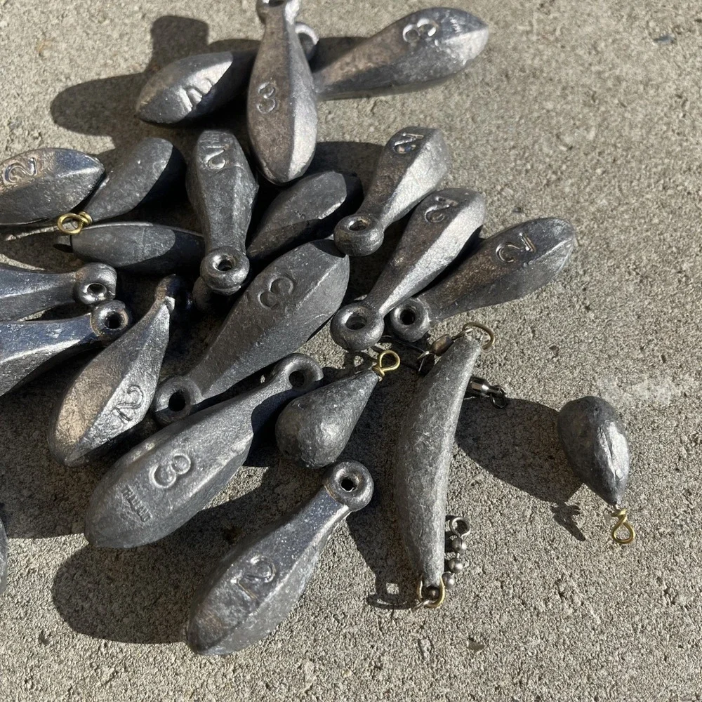Fishing Bank Sinkers Fluke - Bass - Ocean - Fishing - Fresh Water Lot Bundle